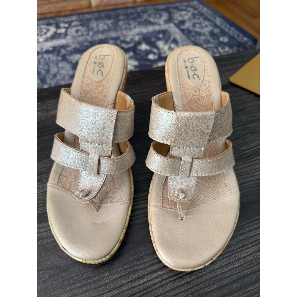 Bøc GOLDIE Metallic Gold Wedges Sz. 9
